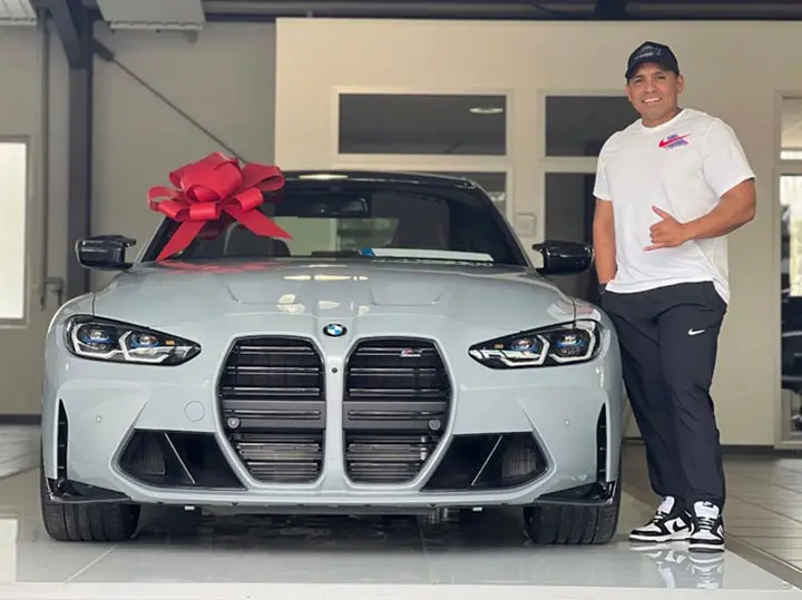 Sancho Burlaza with his BMW M3 Competition