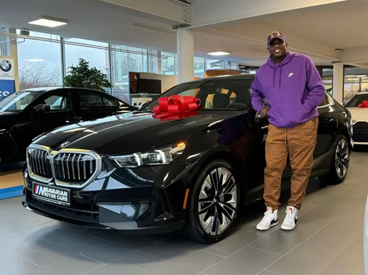 Arlo Nelson with his BMW 530i