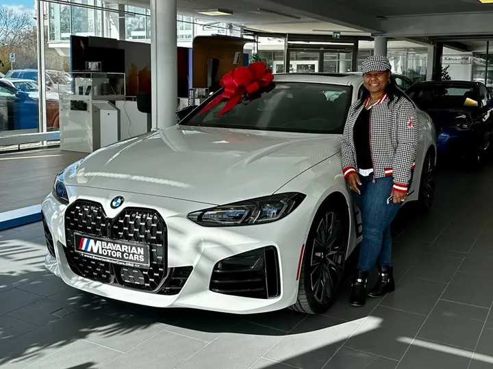 Mrs Gamble with her BMW M440i