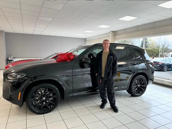 Nathaniel Unruh with his BMW X3 xDrive30i M Sport